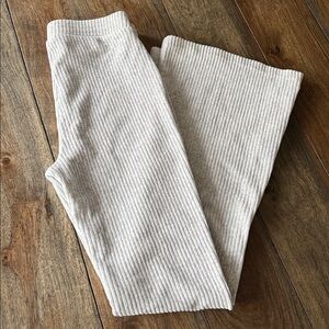 Aerie Light Gray Ribbed Flare Lounge Pants~Small